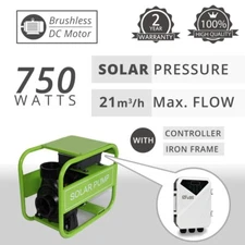 750W Solar Powered DC Pressure Pump Surface Water Transfer Booster Irrigation