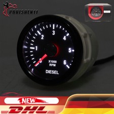 0-6000 RPM LED Tachometer 52mm 12V Gauge Diesel Motor Motor Drehzahlmesser Meter