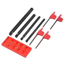 4 Sets 12mm Bohrstangen Drehhalter-Set mit Hartmetall-Wendeschneidplatten