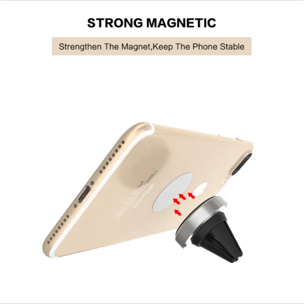 Supporto Magnetico Per Smartphone iPhone Auto Nero, Argento, Oro - Immagine 4 di 4