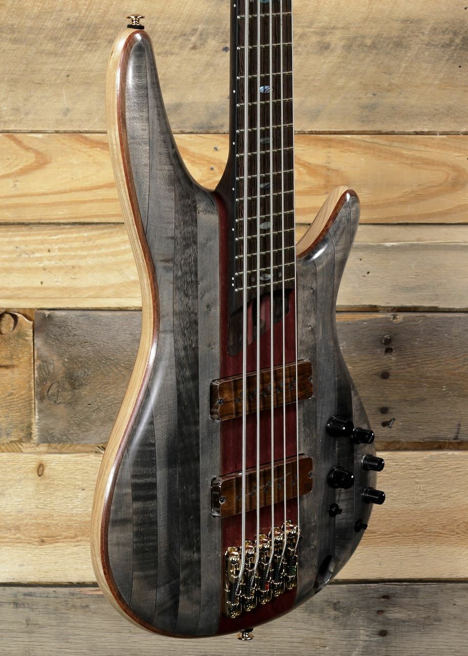 Ibanez SR Premium SR5CMDX 5-String Bass Black Ice w/ Gigbag