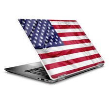 Skin Wrap for 14" HP Chromebook x360, American Flag Pot Leaf Stars Marijuana