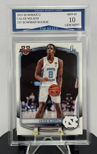 2026 Bowman U Caleb Wilson 1st Bowman Rookie Card #BPP-83 Gem Mint 10