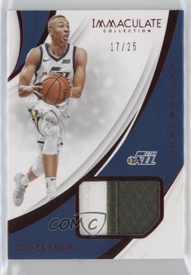 2018 Panini Immaculate Remarkable Memorabilia Red 17/25 Dante Exum #RM-DEX j8p