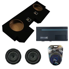 Kicker 43CVT104 Sub + Memphis PRXA1500.1 Amp + ASC Dual 10" Subwoofer Box Combo