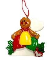 Personalized Gumdrop Ginger Bread Man Christmas Tree Ornament With Gift Bag