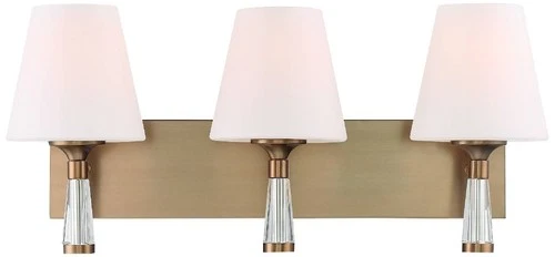 Crystorama Ramsey 23 1/4"W Vibrant Gold 3-Light Bath Light - Picture 1 of 2