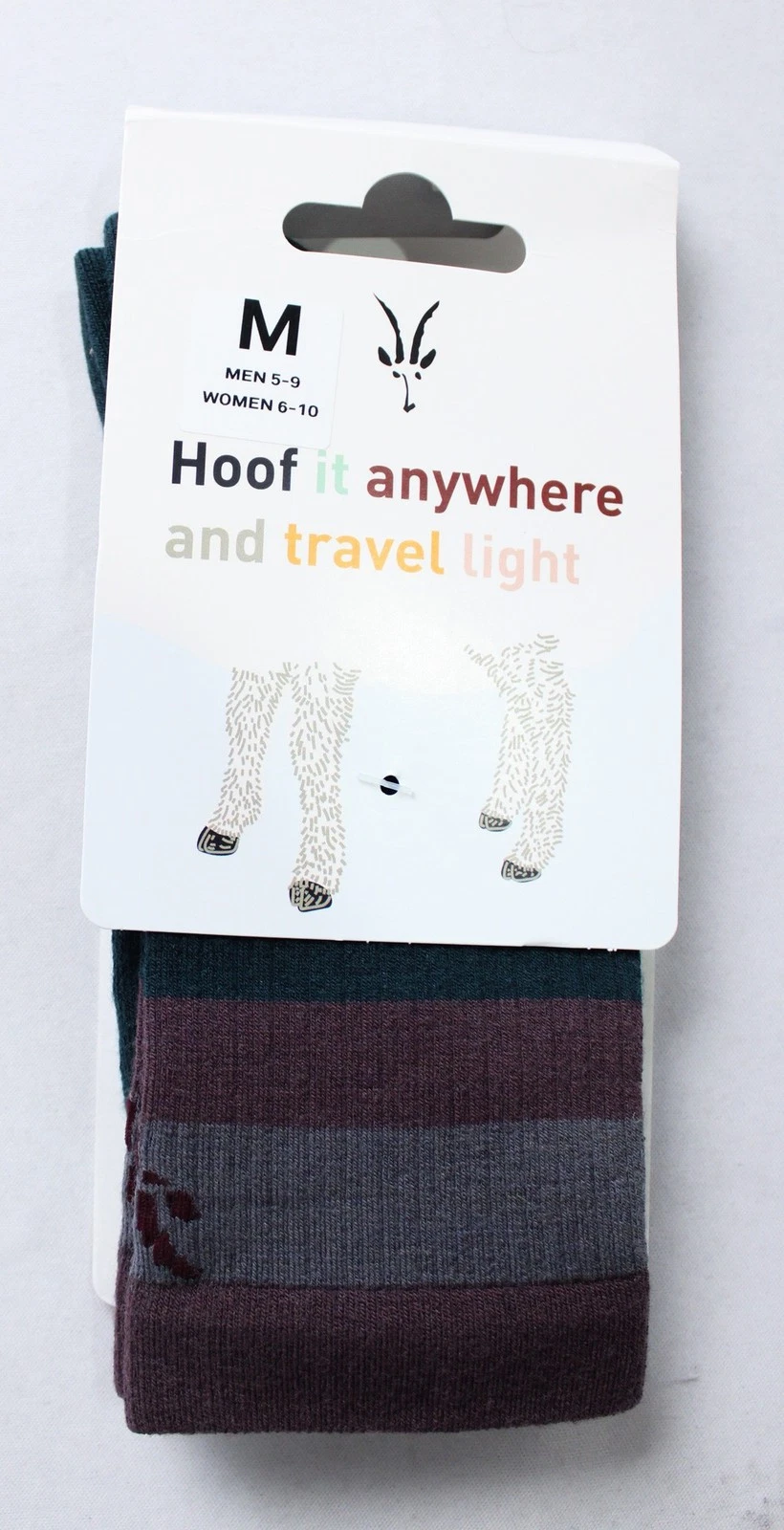 Ibex Unisex Traverse Wool Crew Socks MP7 Multicolor Medium M:5-9 W:6-10 NWT