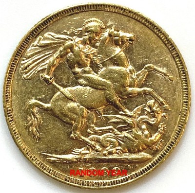 1887-1892 Victoria Queen Jubilee Sovereign Gold Coin 0.2354 oz Avg