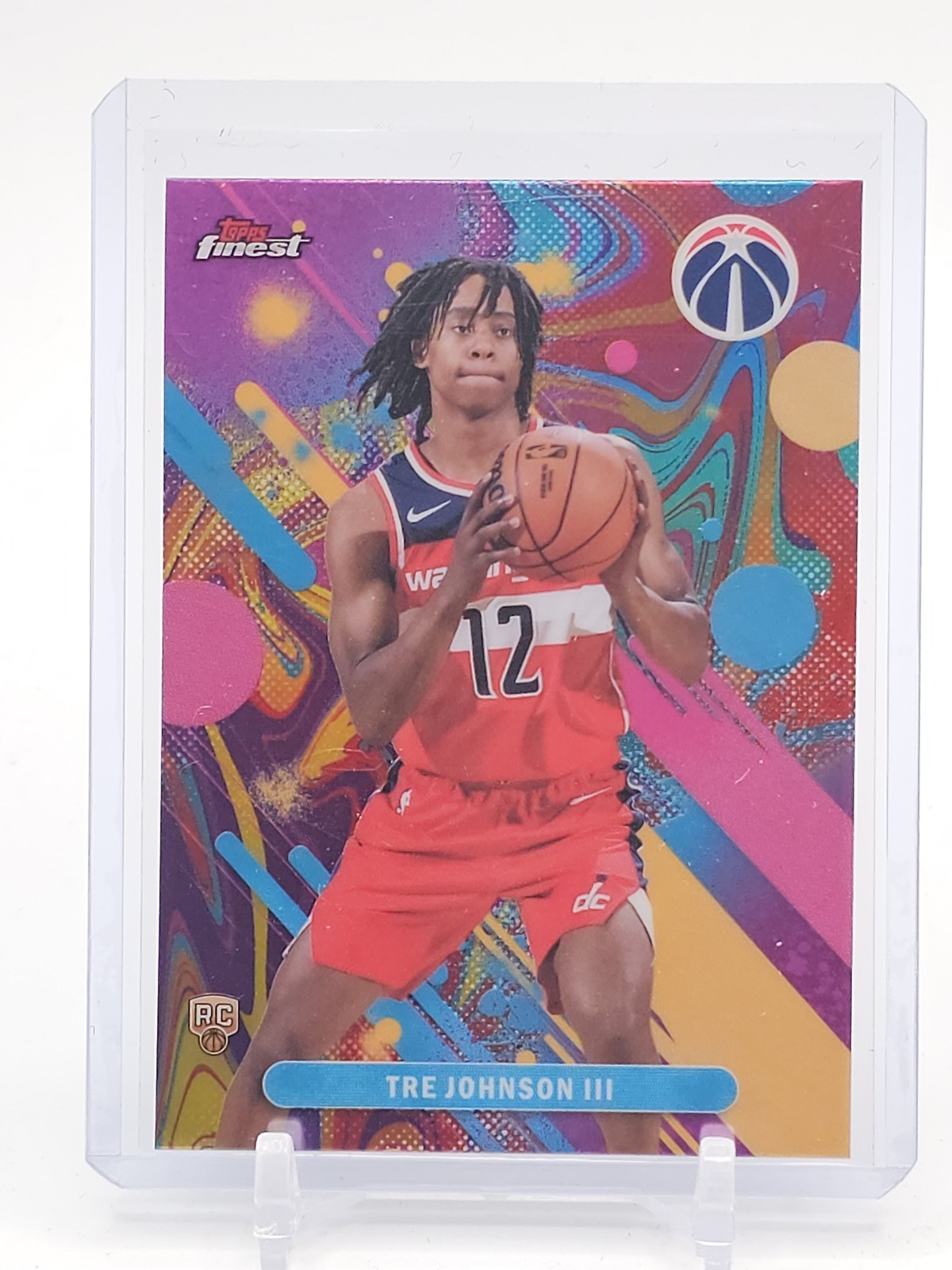 TRE JOHNSON III 2025-26 TOPPS FINEST ROOKIE #6 WIZARDS Q3735