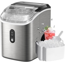 Nugget Ice Makers Countertop, Pellet Ice Machine with Self-Cleaning Function
