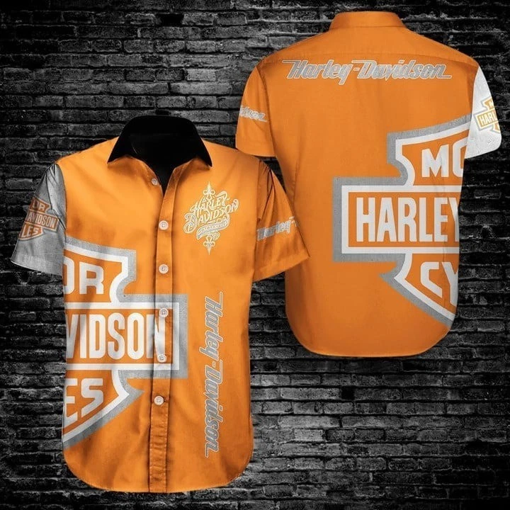 Harley Motor Racing Davidson Casual Button Down Shirt