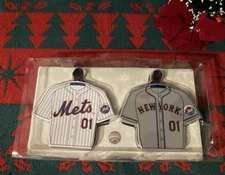 New York Mets Baseball Jersey Christmas Ornament - 2 Pack