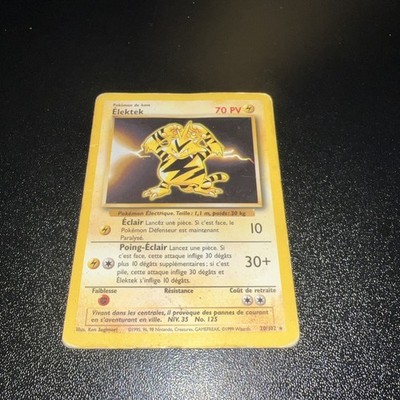 1995 Electabuzz (Elektek) 20/102 - LP - German Base Set Pokemon Card