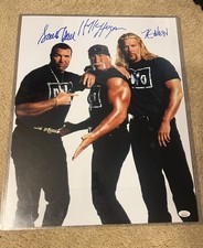 Hulk Hogan Kevin Nash Scott Hall Signed AUTO 16x20 JSA NWO WCW WWE