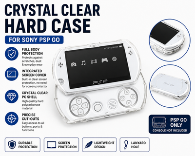 Crystal Clear Hard Case Cover Shell For Sony PSP Go PSPGO Screen