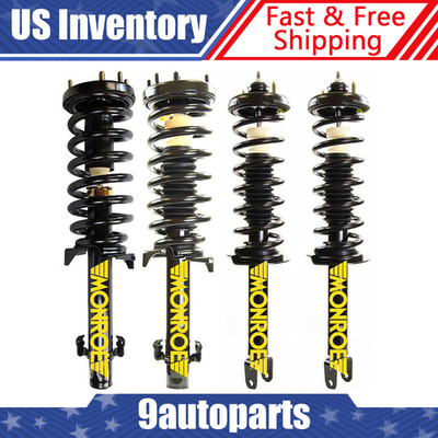 For 2008 - 2012 Honda Accord Full Set - 4 Complete Struts With Springs Mounts