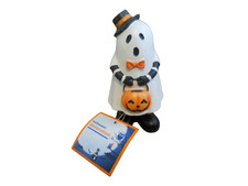 Home Decor "Rocking Halloween Ghost Holding Pumpkin" Tabletop NWT 5"H