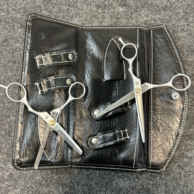 2 Professional Hair Cutting Scissors & Thinning Shears Kit - Razor Edge,