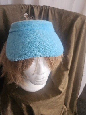 Sun Visor Shiraleah Brand Light Blue 100% Cotton Terry Cloth
