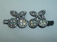 VINTAGE CHERRY HAIR CLIP BARRETTES UP DO HAIR ACCESSORY
