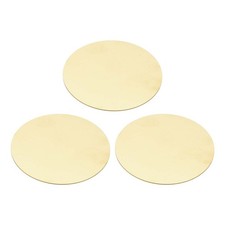 3 Pcs Metal Stamping Blanks, 60mm Round Stamping Tags, 0.5mm Thick, Brass Tone