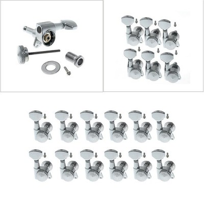 Chrome Plate Guitar String Tuning PegsLocking Tuner Machine Heads for Strat Tele