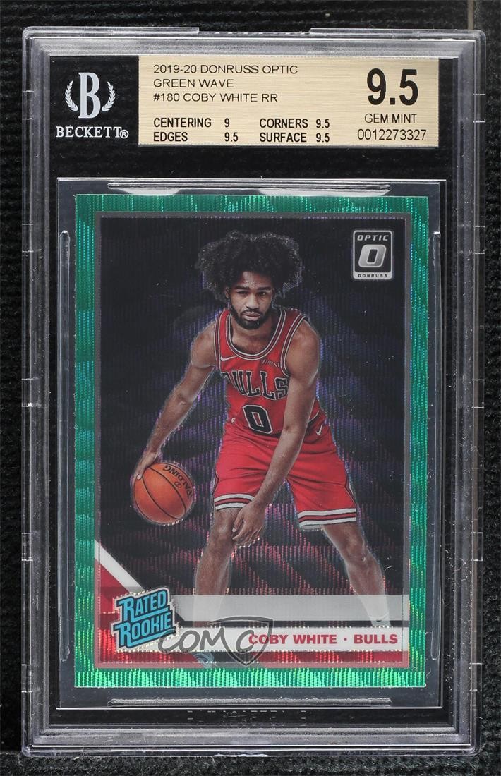2019 Donruss Optic Fanatics Box Set Green Wave Prizm Coby White #180 BGS 9.5 a8m