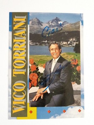 Vico Torriani - Original Autograph - Approx 15x10cm - Autograph Card