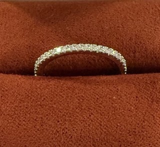 Sparkling Platinum 950 | 1/2 Eternity Diamond Band | 2g tw | Size 4 | Lab Grown