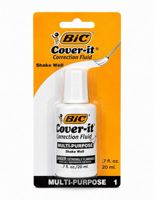 BIC Cover-it  for Multi Purpose Correction Fluid, 0.7 fl oz (20 mL)