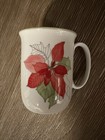 SET OF 4-Block Spal Watercolors Poinsettia Coffee Tea Mugs Mugs 1982 Vintage — photo 3