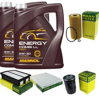 Inspektionspaket 10L Mannol Energy 5W-30 FüR KIA Sportage 2.0 Crdi AWD Hyundai