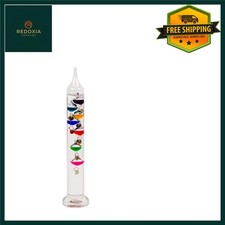 Elegant Galileo Thermometer 30cm Decorative Glass Liquid Weather Station