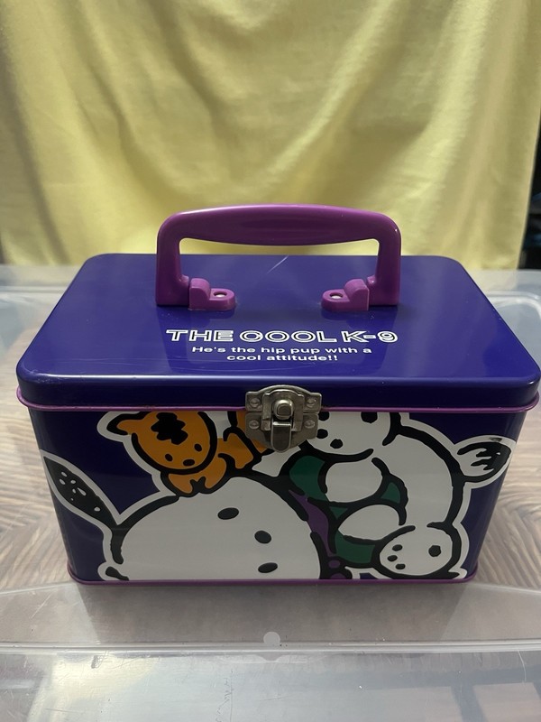 vintage pochacco metal tin container Z6