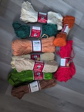 Aunt Lydia's Heavy Rug Yarn Multi-Color Lot 9 Skeins Mixed 70 Yards Skins R5