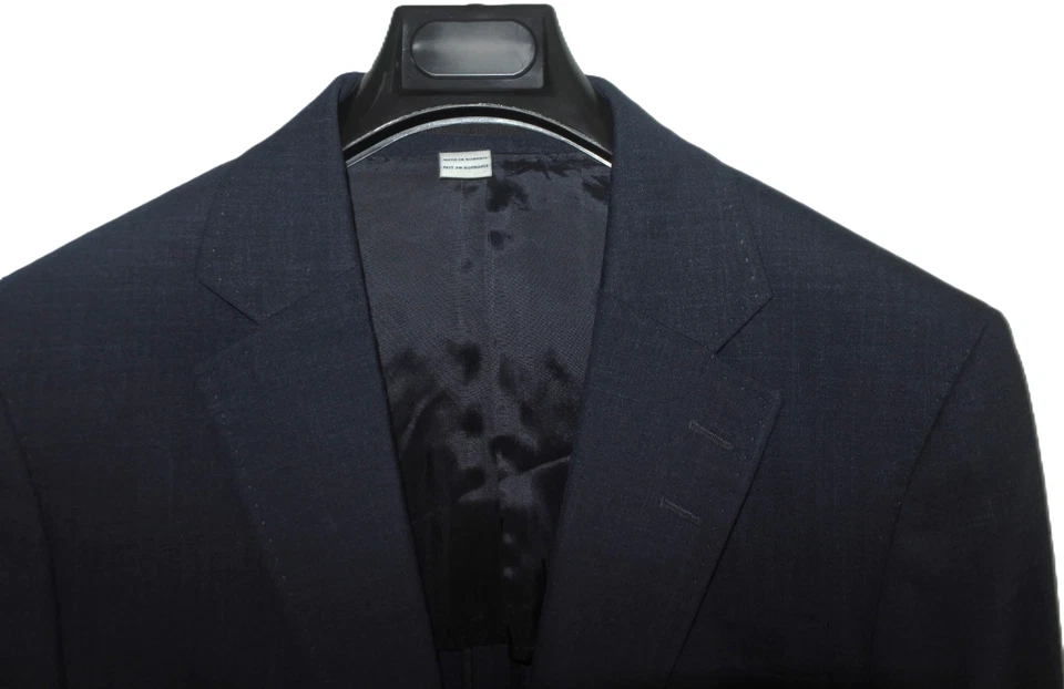 Nuevo sin etiquetas Abrigo Deportivo Para Hombres 40R TIGER OF SWEDEN Justin Slim Sutil Azul Marino Mezcla Foto 2 de 4