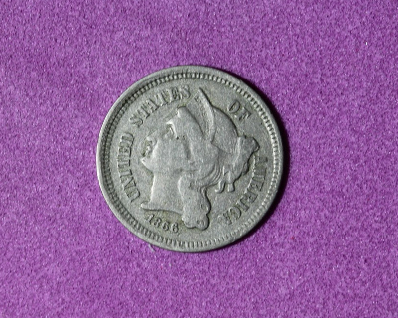 1866- III Three cent nickel -#P35069