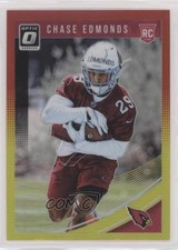 2018 Donruss Optic Rookies Red & Yellow Prizm Chase Edmonds #136 0i76