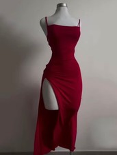 Abendkleid Maxikleid Sexy Rückenfrei Beinsch...