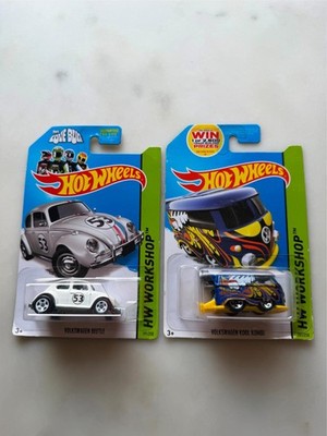 Hot Wheels HW Workshop Volkswagen Beetle (The Love Bug) - Kool Kombi Lot of 2 G3