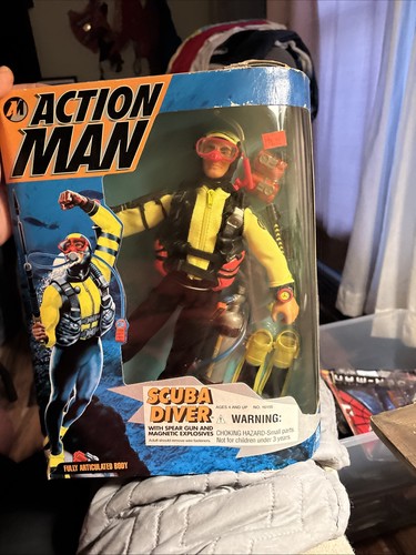 Action Man Scuba Diver W/ Spear Gun and Magnetic Explosives 1996 Kenner ...