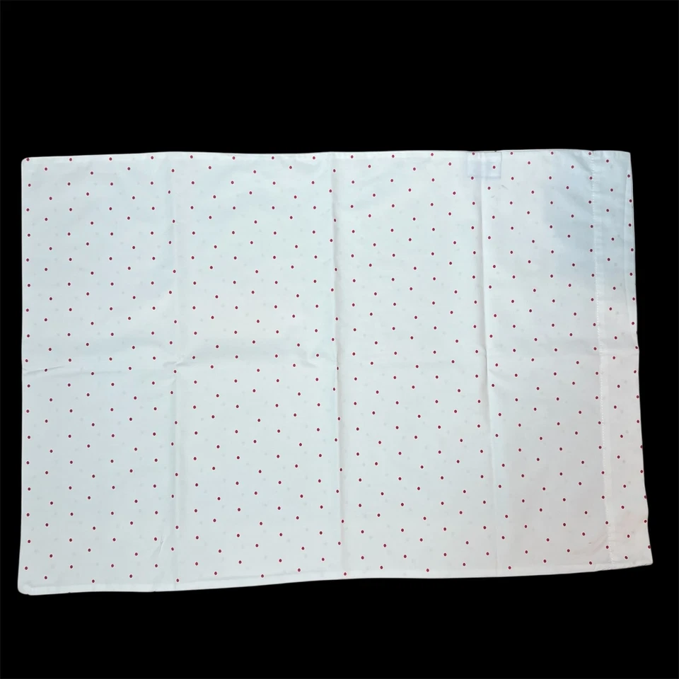 Juego de 2 sábanas planas dobles Pine Cone Hill y fundas de almohada de pie lunares blancos/rosa Foto 4 de 4