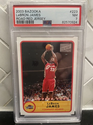 2003 Topps Bazooka Red Jersey Lebron James Rookie Card #223 PSA 7