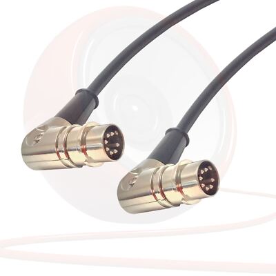 Angled 7 Pin Din Midi Cable. Foot Switch to Amp, Rocktron, Fractal