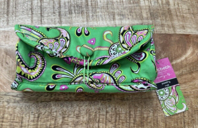 Macbeth Collection by Margaret Josephs Paisley Green Jewelry Roll Travel Bag