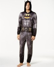 NWT Men's Briefly Stated Batman DC Comics Jumpsuit Costume Pajamas Large Hooded NWT Men's Briefly Stated Batman DC Comics Jumpsuit Costume Pajamas Large Hooded - Image 1
