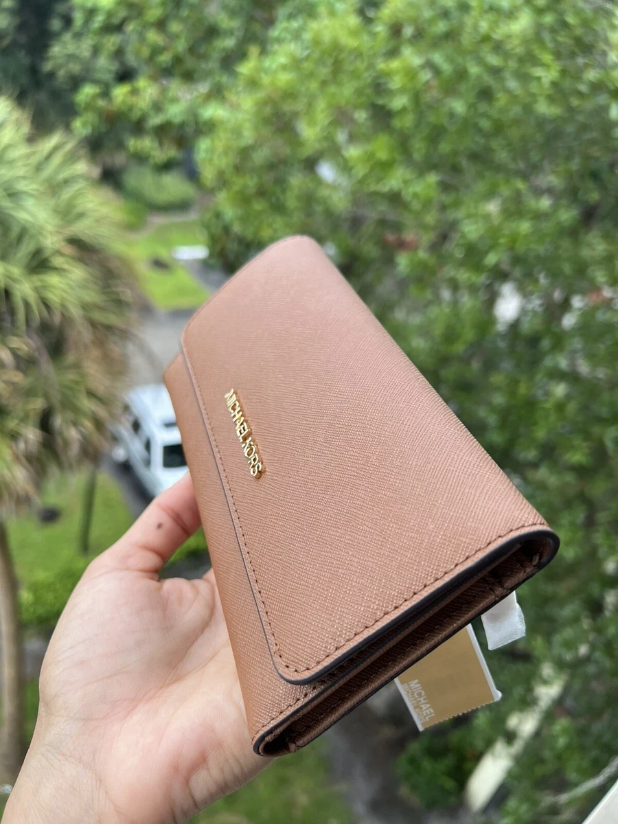 Michael Kors Jet Set Saffiano Brown Wallet