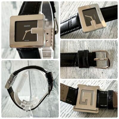 【電池交換済】GUCCI グッチ 腕時計3600J Gフレーム ブラック GUCCI グッチ 3600M Gマーク SS クォーツ（電池式） ブラック