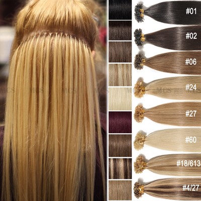 THICK 1g Nail U-Tip Keratin Fusion Pre Bonded 100% Remy ...